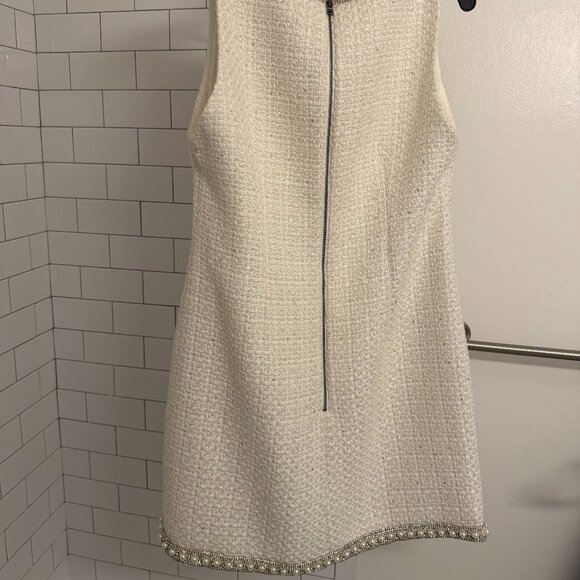 Alice & Olivia Coley Mini Dress, Off White, NWT, Size 14 - Picture 14 of 15
